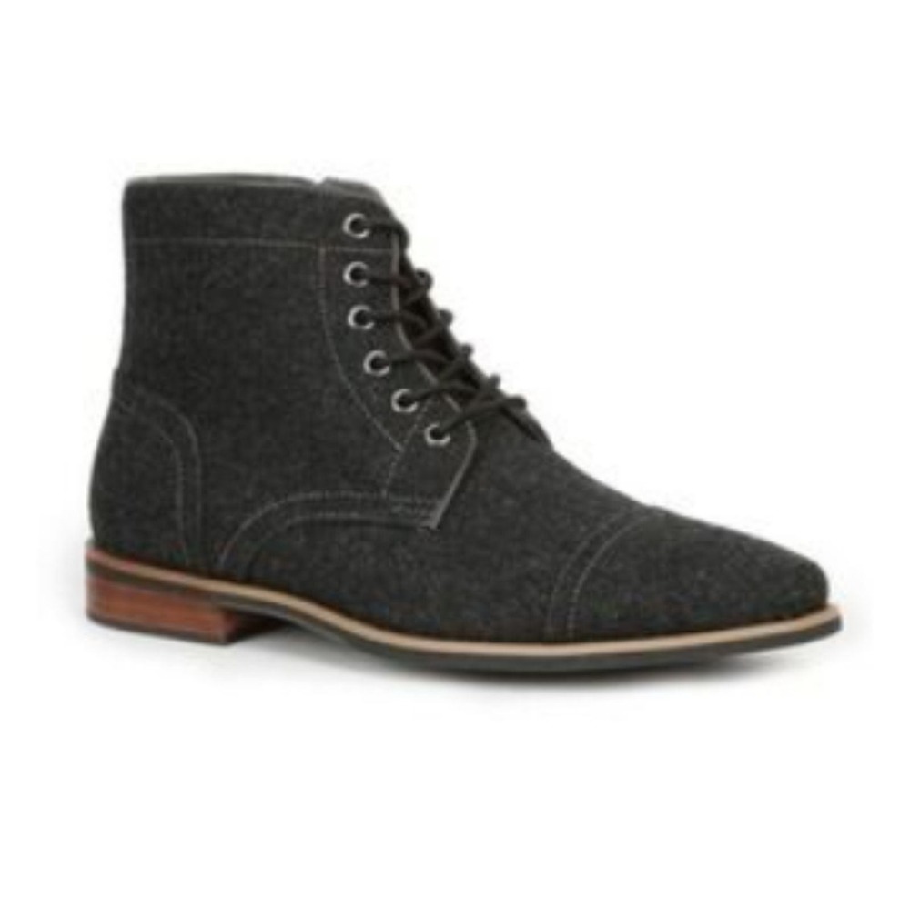 Giorgio Brutini Cap Toe Boots Mens 9.5 Grey Fabric Side Zip 659118 Work Casual
